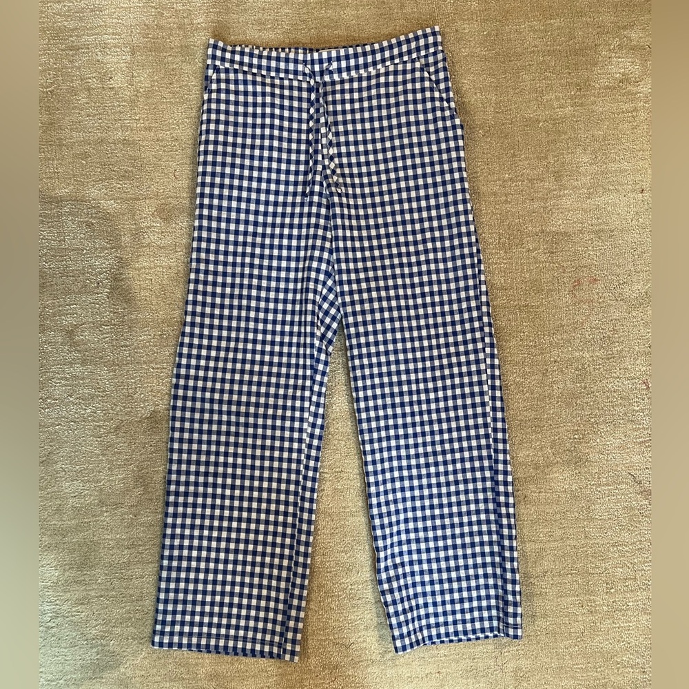Iconic Scandinavian Gingham Wide Leg Pants